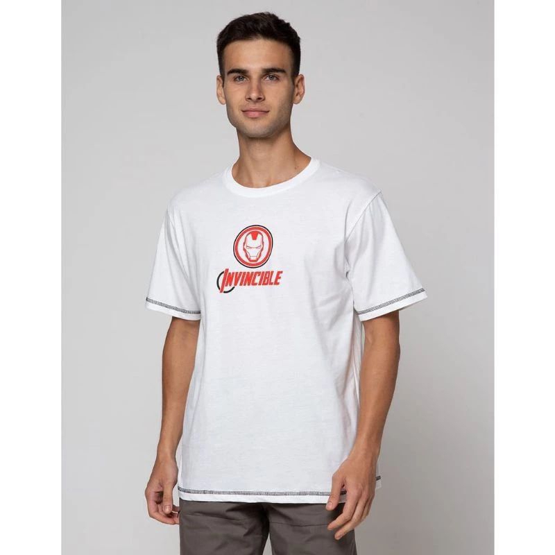 Nevada Marvel Kaos baju Iron man laki laki Original