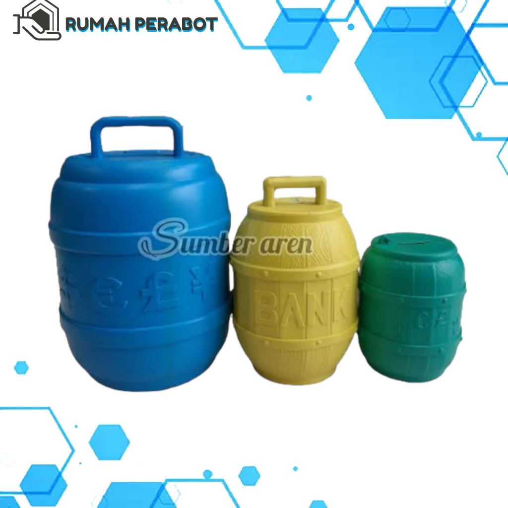 Celengan Gentong Plastik Besar/Sedang/Kecil