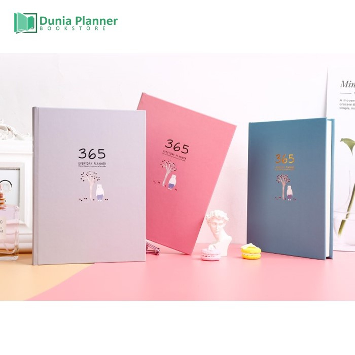 

Buku Diary 365 Days Everyday Planner Jurnal Agenda Premium Bonus Pen Sticker
