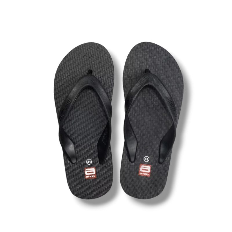 Sandal Jepit Pria Ando Hawaii Black/Hitam Sandal Jepit Ando