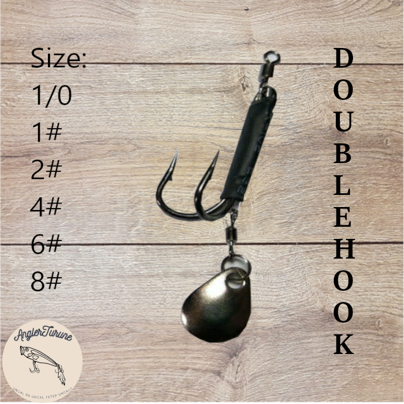Kail Double Hook Soft Frog Siap Pakai
