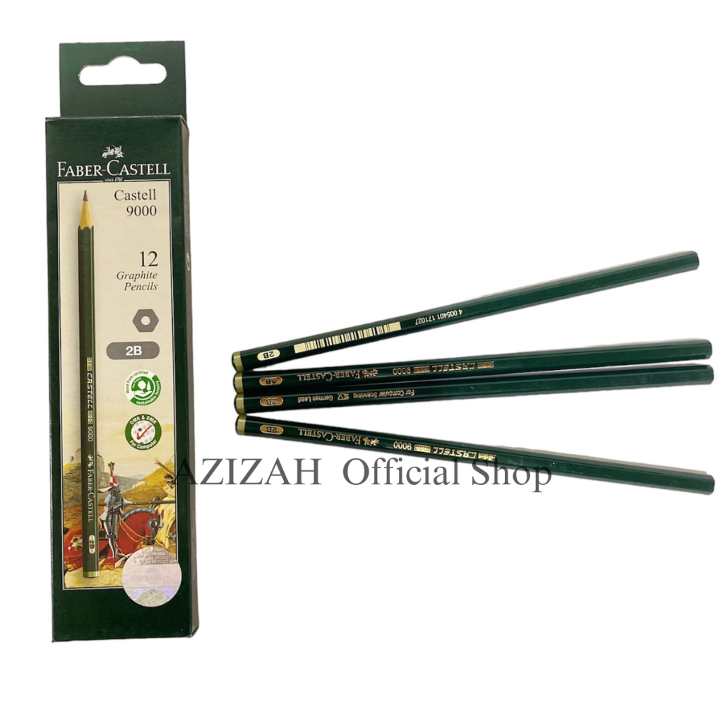 

PENSIL FABER CASTELL 9000- 2B 1 PACK ISI 12 PCS