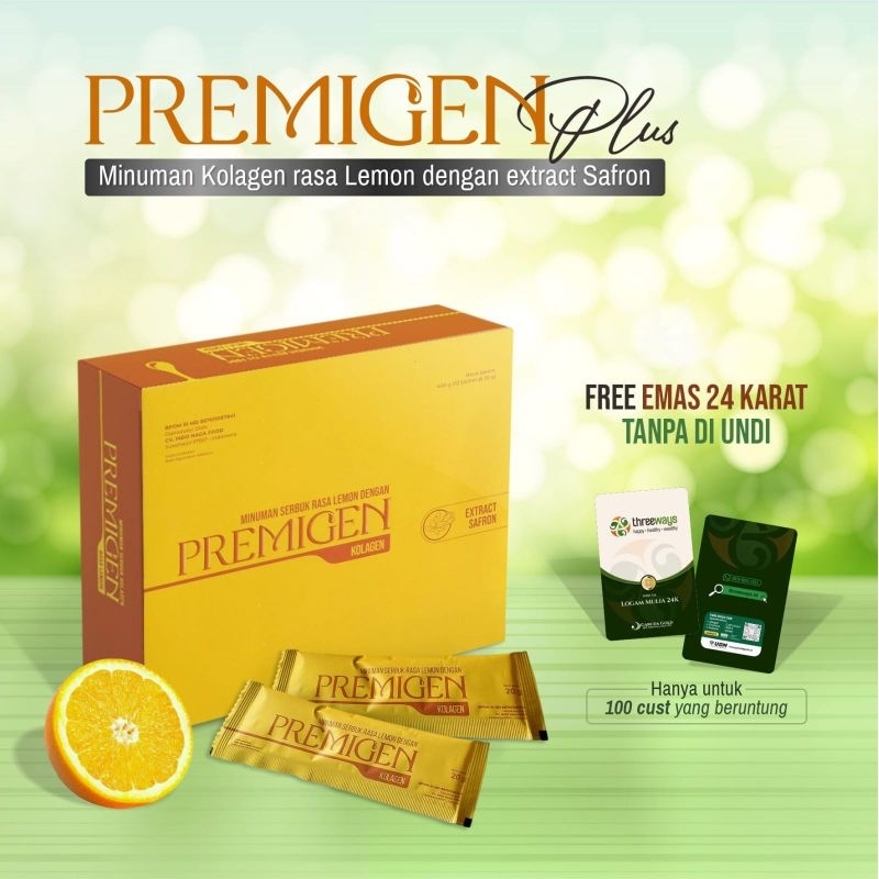 Minuman kolagen Premigen collagen pemutih pencerah kulit penenang membuat relax dan sakit pinggang h