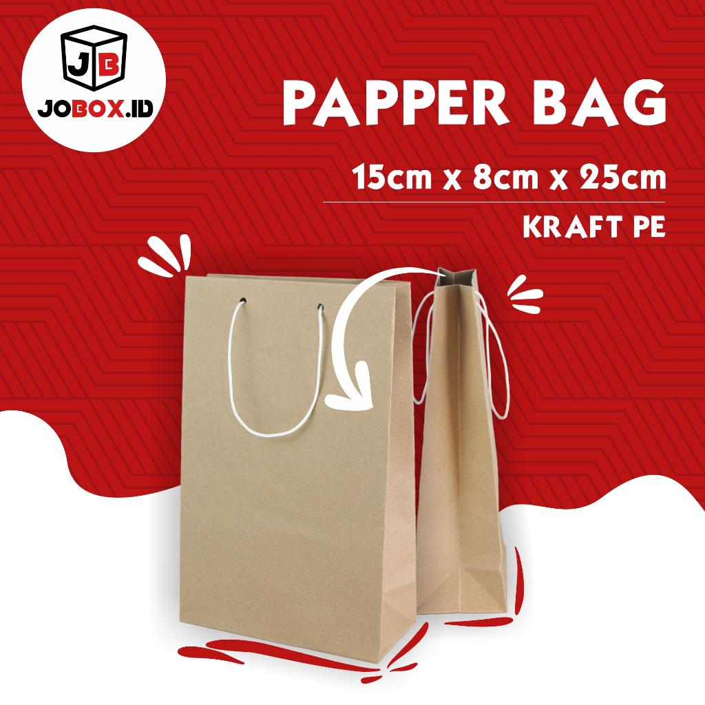

Paperbag 15x25 / Paper bag / Paper bag Polos / Paper bag polos Coklat / Paper Bag Buket / Paper Bag buket custom / Paper bag gift / Tas buket / Tas Coklat Polos / paper bag tebal / paper bag kado