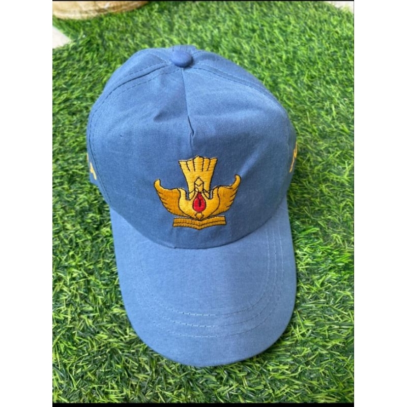 Topi SMA Polos Pinggir Pake Tulisan SMA Topi Siaga Putra Putri Pramuka Pria Wanita Topi Sekolah Laki