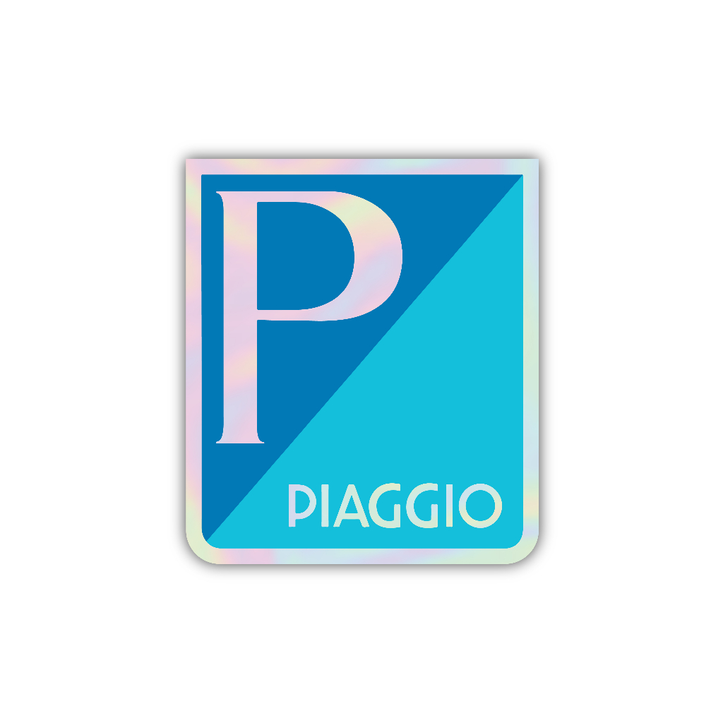 

sticker piaggio, stiker hologram satuan- Z024
