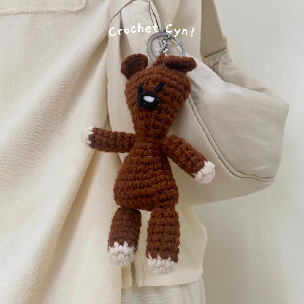 Mr. Bean Teddy Bear Crochet | boneka rajut amigurumi | gantungan rajut mr bean
