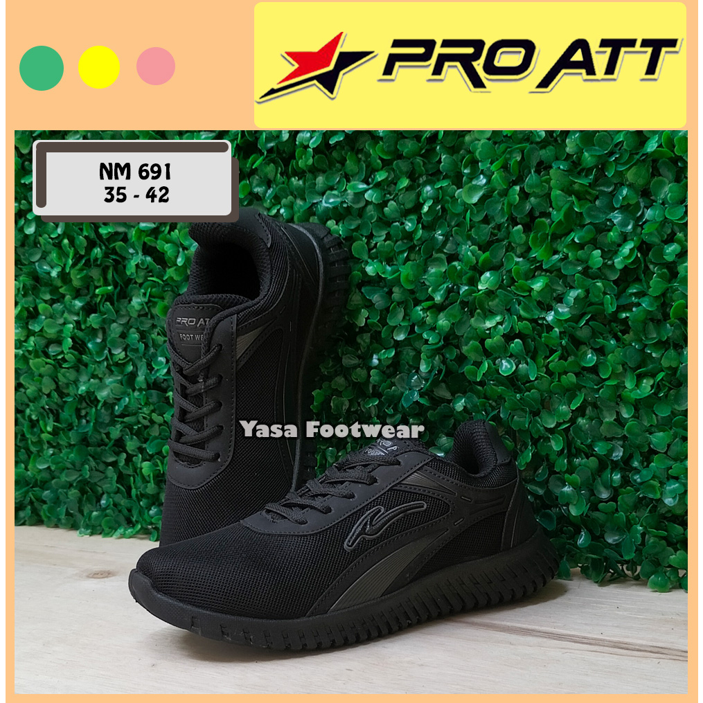 Yasa Footwear - Sepatu PRO ATT NM 691 35-42 /Sepatu Sekolah Hitam /Sepatu Sneakers Anak /Sepatu Kere