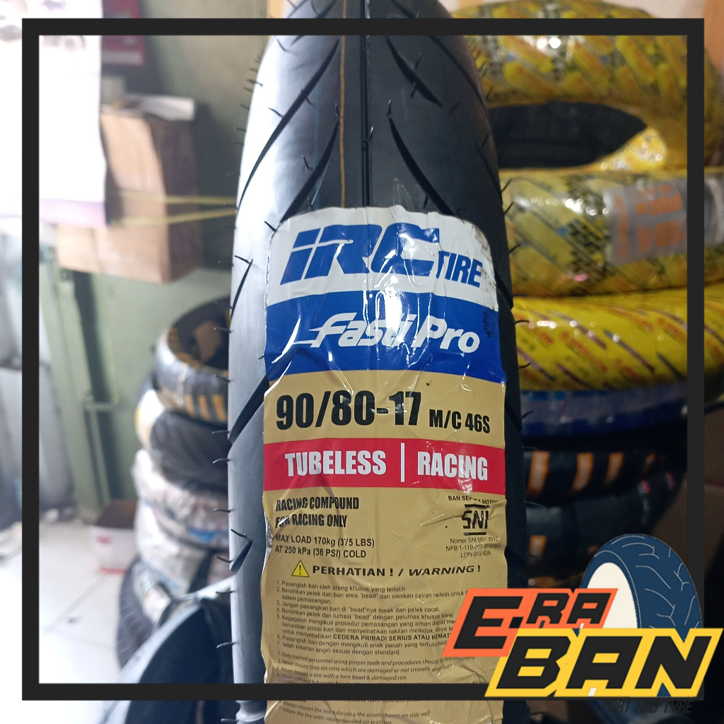 BAN IRC FASTI PRO 90 80 RING 17 TUBLESS SOFT COMPOUND