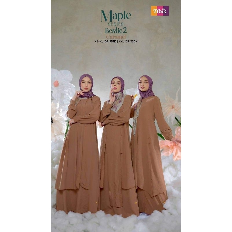 Gamis Nibras Bestie 2 Caramel Terbaru Gamis Nibras 2023