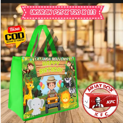 

Tas Zoo Murah Tas souvenir ultah goodie bag ulang tahun murah tas muat KFC snack ultah tas ulang tahun anak termurah dan terlaris Tas Zoo Tas junggle tas Animal tas Kebun binatang