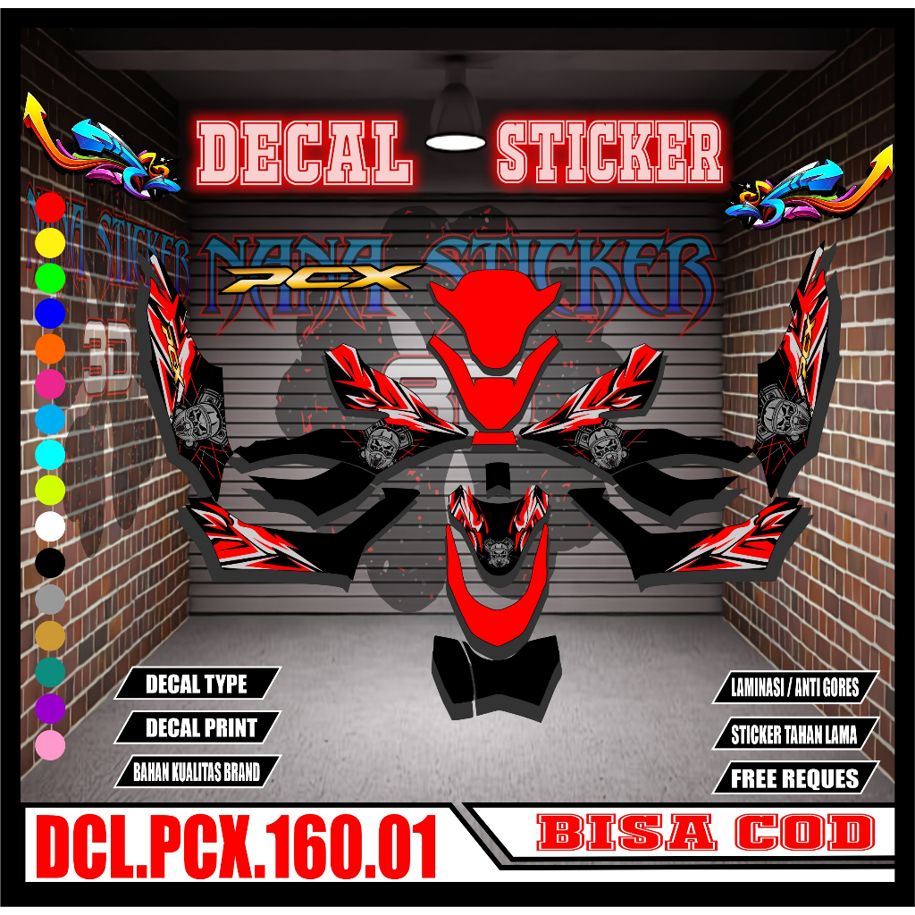 DECAL FULL BODY PCX 160 - Stiker DECAL FULL BODY PCX 160 List Variasi Motor DECAL FULL BODY PCX 160 
