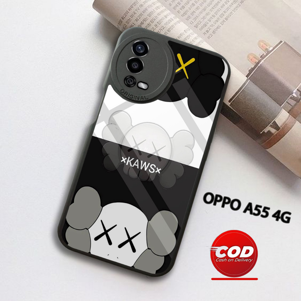 Case OPPO A55 4G SevenCase [ KAWS ] Casing Hp Aesthetic Kesing Hp Karakter Anime Cassing Hp Motif Lu