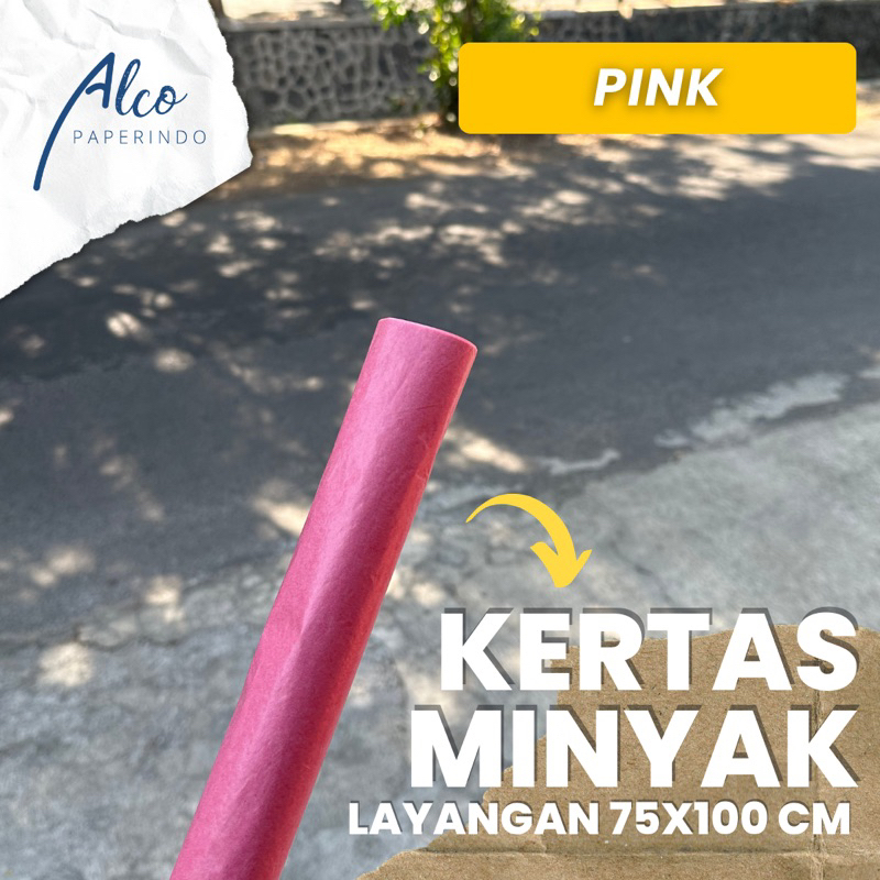 

(1 PAK 500 LBR) Kertas Minyak Wajik Pilus Pink 75 x 100 cm