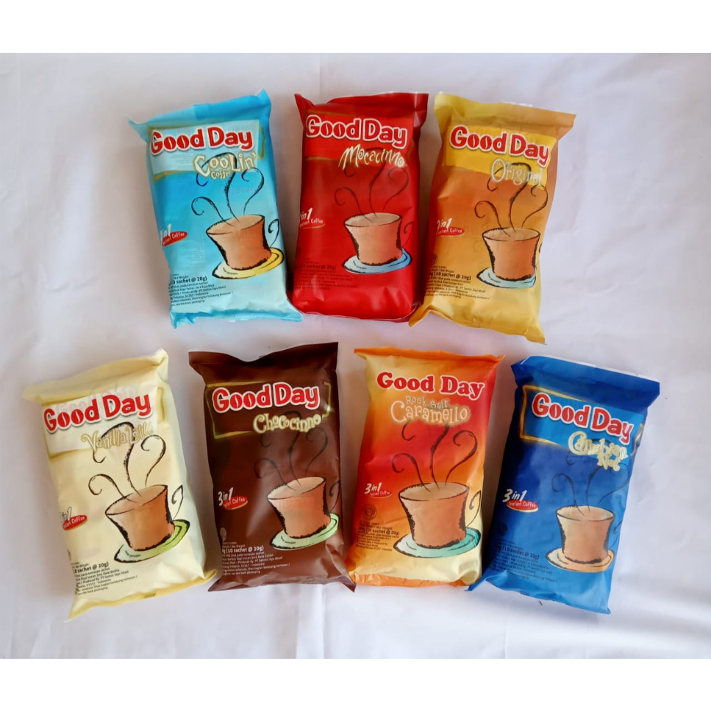 

Kopi Bubuk Instant /Good Day Coklat/Mocacinno/Good Day 10 Sachet