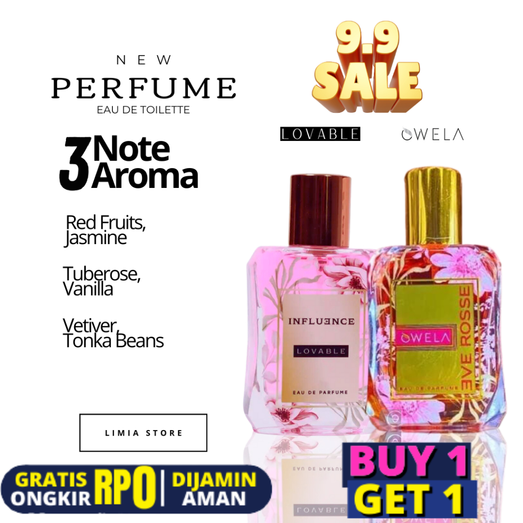 Parfum Influence Lovable Parfume Owela Eve Rosse Original Eud Edp Parfum owel eve rose farfum wanita