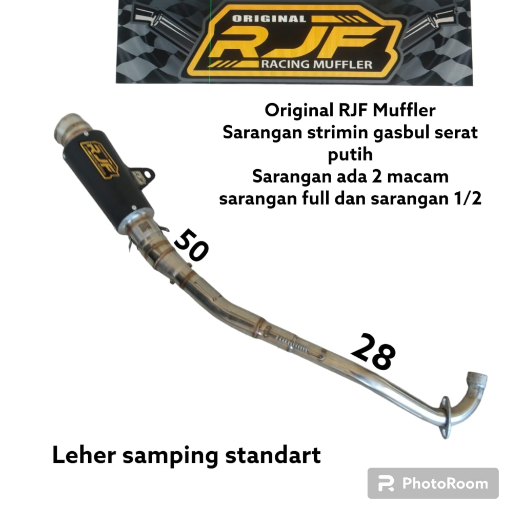 KNALPOT RJF ORIGINAL BLACK COUTING NOT JRM LEHER SAMPING JUPITER Z VEGA R/ZR CRYPTON SUPRA FIT SUPRA