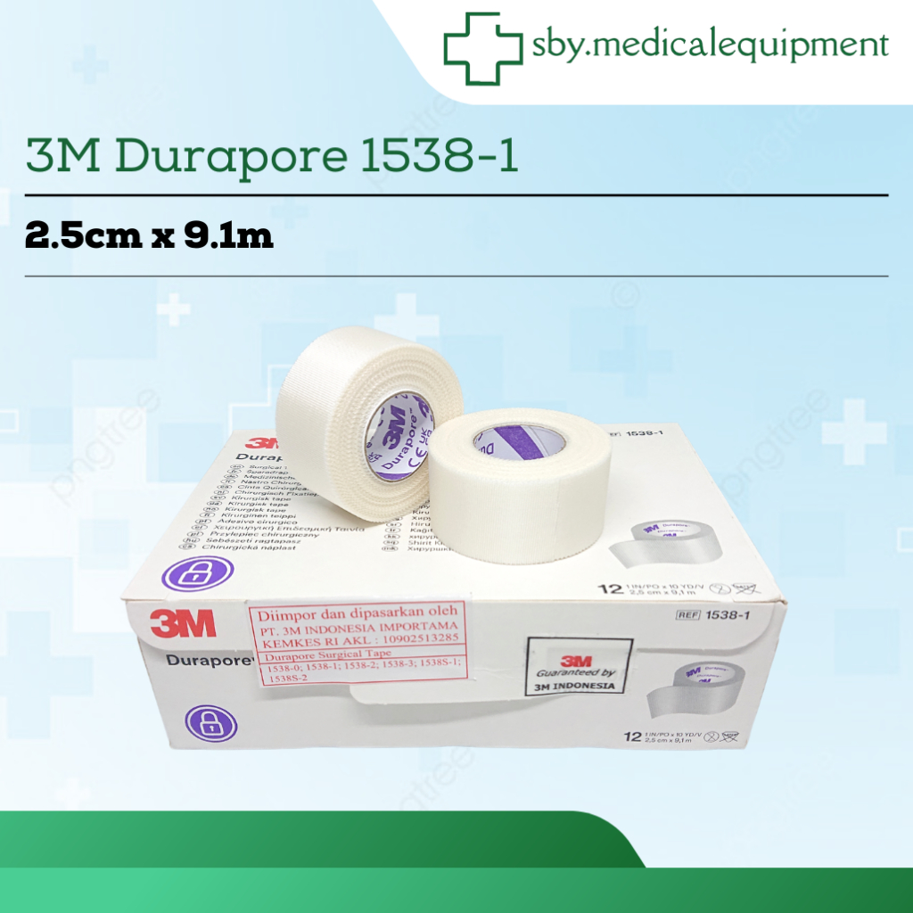 3M Durapore Medical Tape 1538-1 Ukuran 1 in x 10 yd