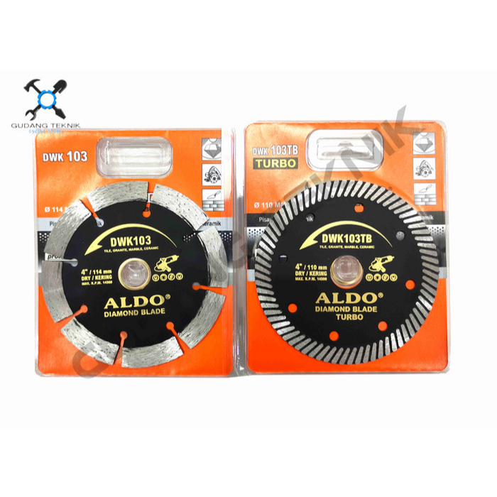 Diamond Wheel 4" Granite DRY DWK103 TURBO DWK103B ALDO / Mata Pisau Potong 4 Inch Kering Keramik Gra