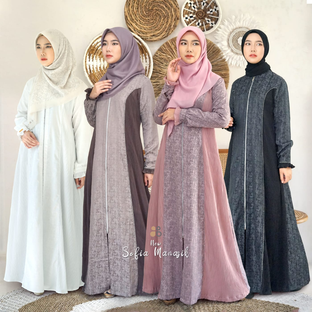 baju gamis nubua endomoda gamis new sofia manasik / gamis wanita dress muslim / busui friendly