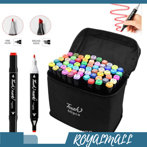 Spidol Dual Side Fine Art Brush Art Marker Set / Spidol Warna Warni Gambar Menggambar Brush Lukis Sk