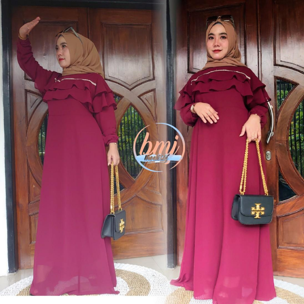 Gamis Wanita ceruti babydol jumbo Kekinian