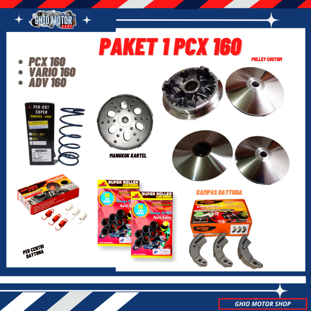 Promo Paket 1 Pcx 160 Vario 160 Adv 160 Paket CVT Vario Pcx Adv 160 By Ghio Motor paket kirian Pcx 1