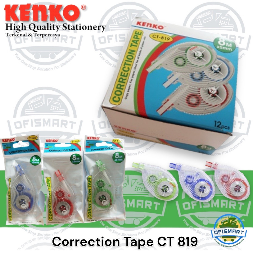 

Kenko Correction Tape Pita CT-819 | @1Box=12PCs