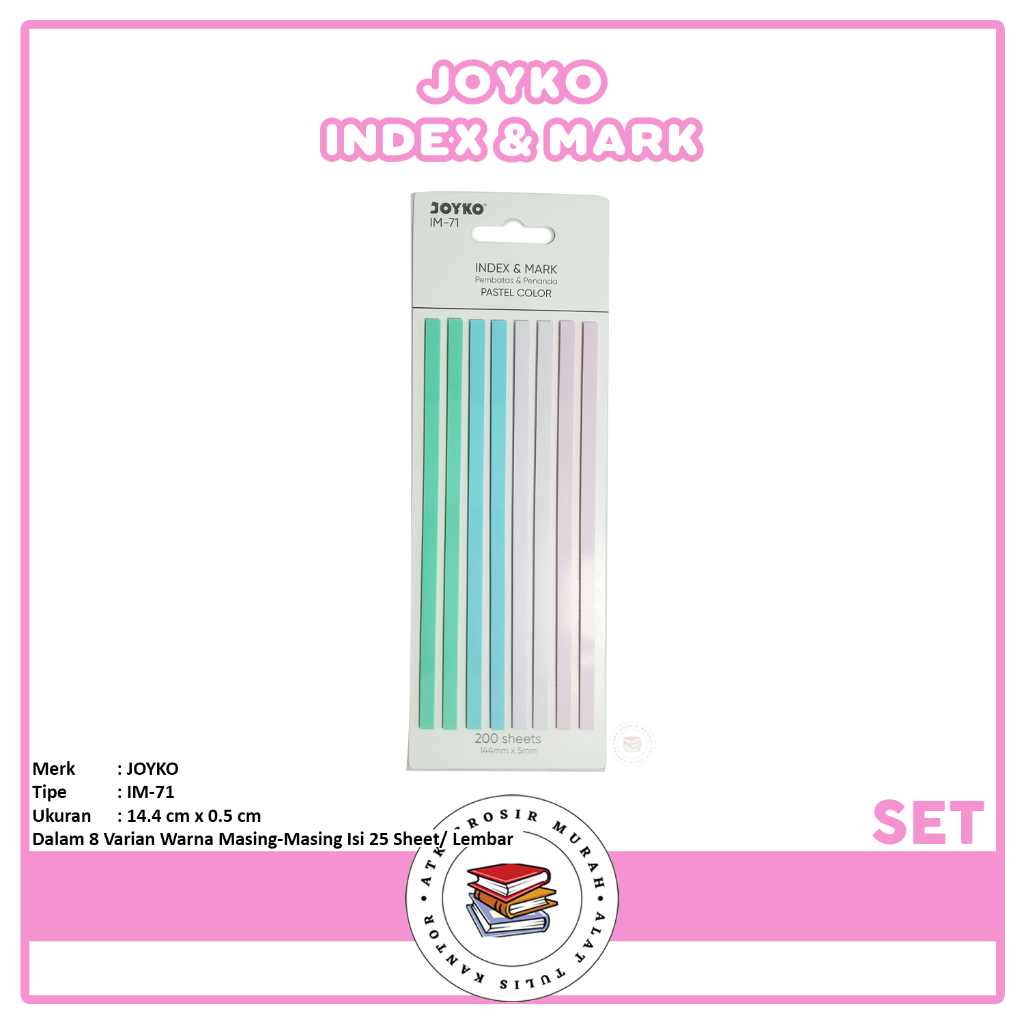 

JOYKO - Index & Mark IM-71 Warna Pastel - Set