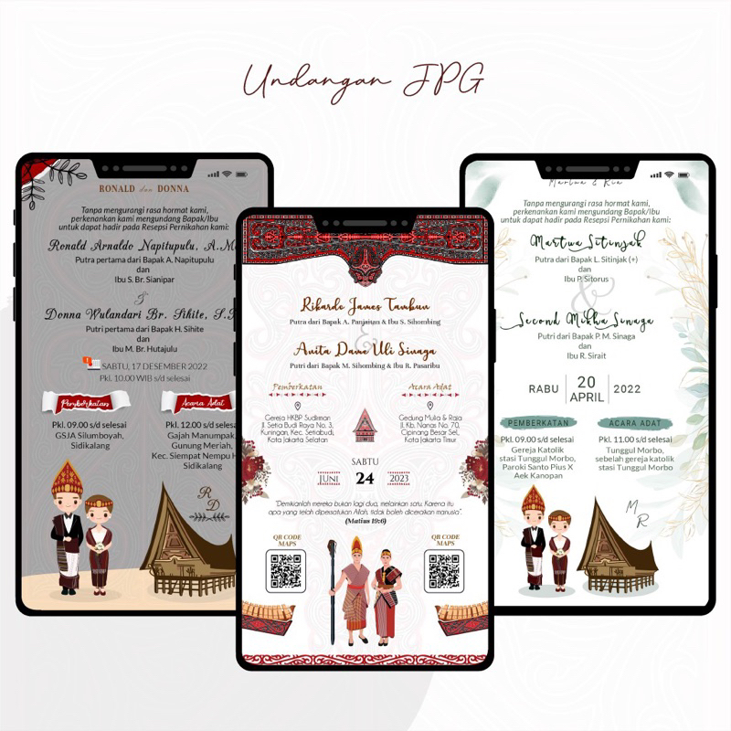 Undangan digital JPG adat batak