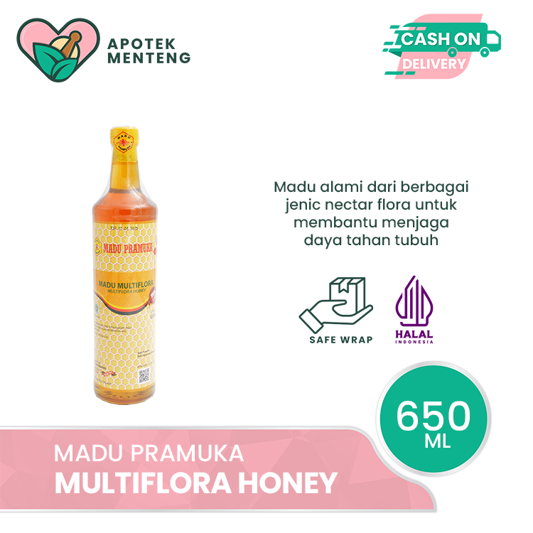 

Madu Pramuka Multiflora 650 mL - Madu Alami dari berbagai Nectar Flora