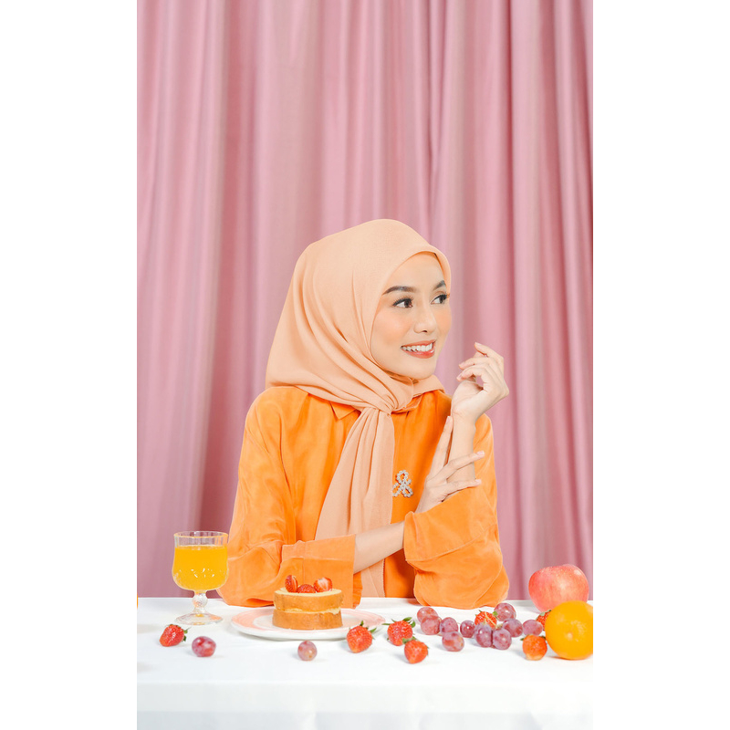 ARSSCARF - Kania Square - Peach / Hijab Segi Empat