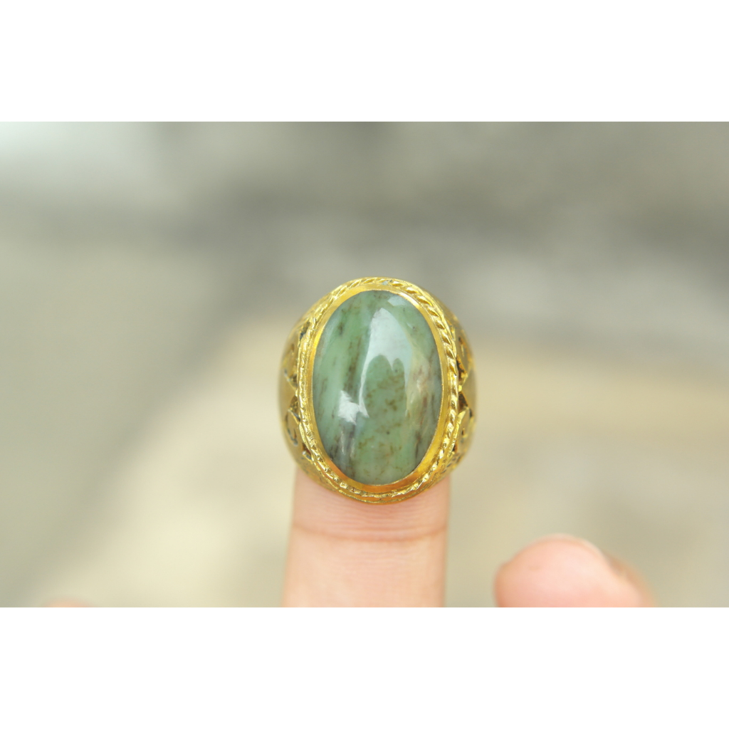 Natural Giok Aceh Ring 8 Kode 178