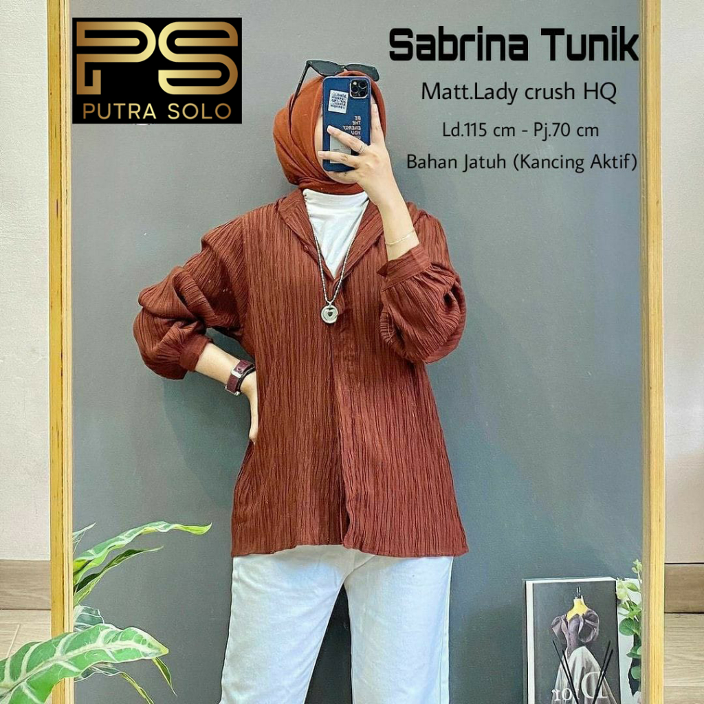Sabrina Tunik Baju Atasan Wanita Lady Crush HQ LD 115 By Putra Solo