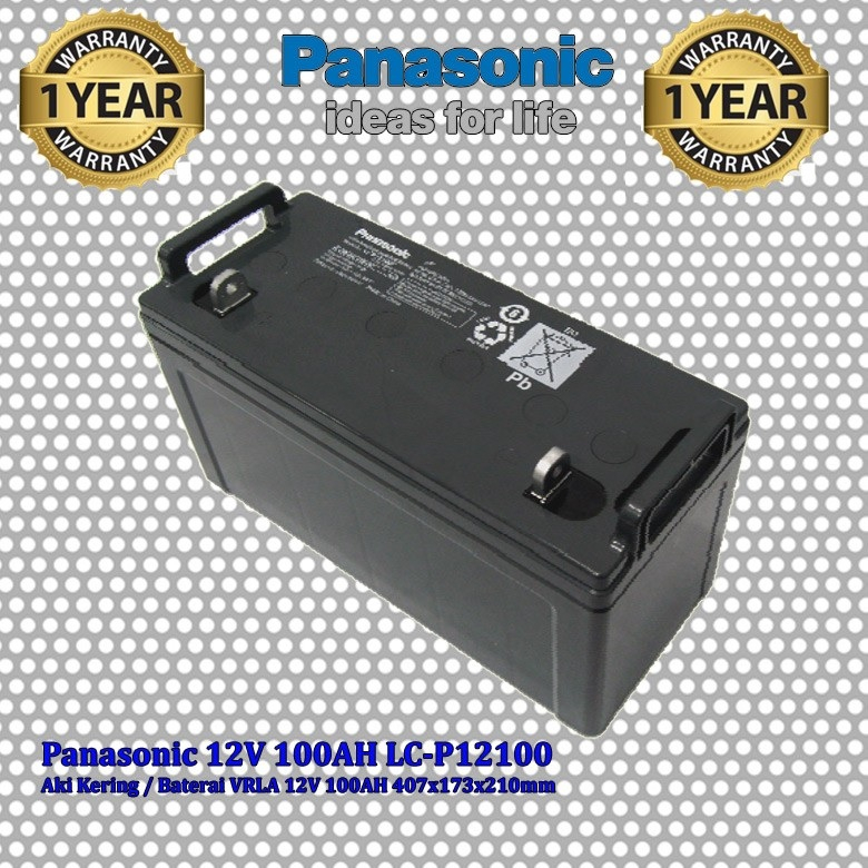 Baterai VRLA Panasonic 12V 100AH Panasonic LC-P12100 Aki Kering 100AH