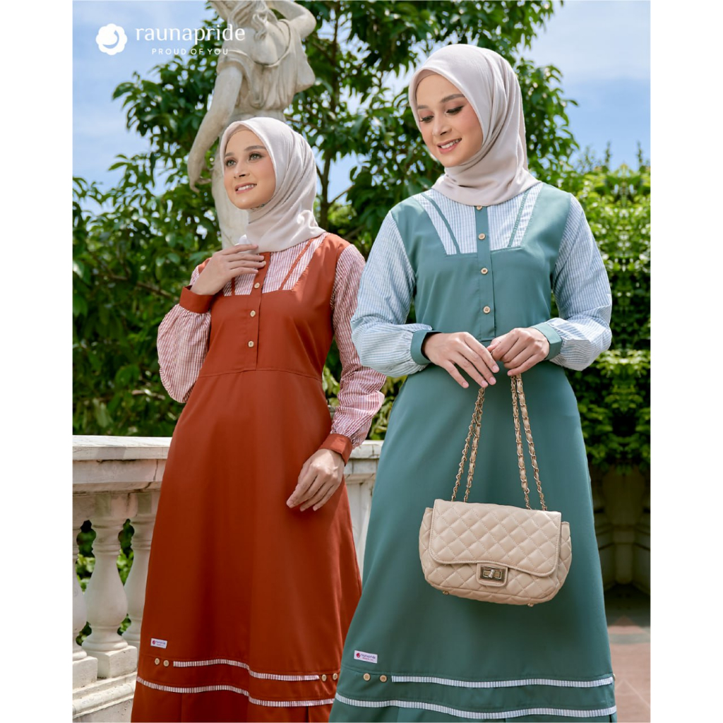 gamis rauna rgd 70 / gamis muslim polos / gamis teracota / dress muslim / gamis toyobo