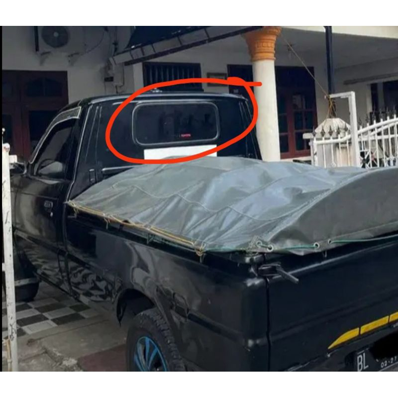 Dinding belakang kabin kijang super, kapsul pick up, sandaran, gegeran, kaca karet kabin