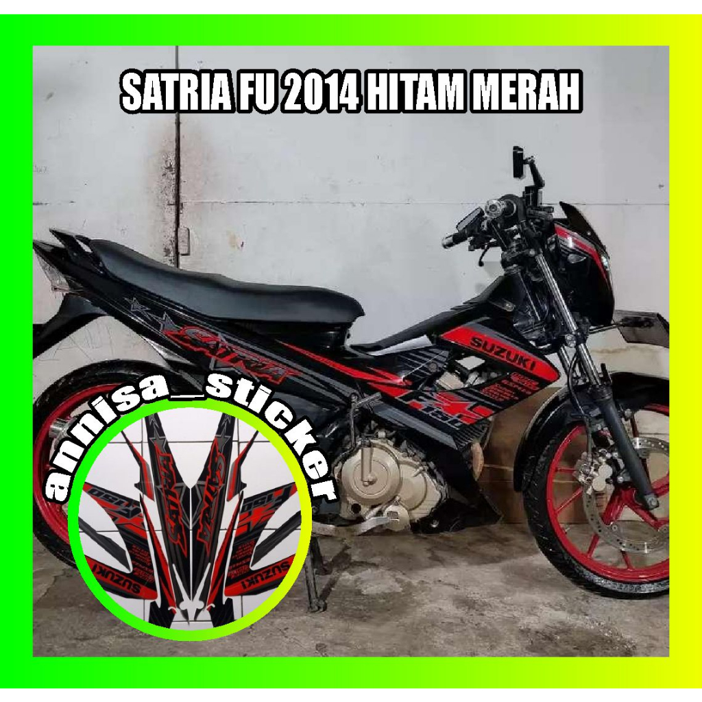 striping lis satria fu 2014 hitam merah