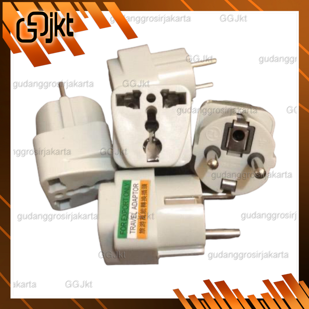 COLOKAN STEKER 3 KE 2 / GEPENG KE BULAT / SAMBUNGAN CONNECTOR KUNINGAN LY921K / LY-921K SNI 10A 250V