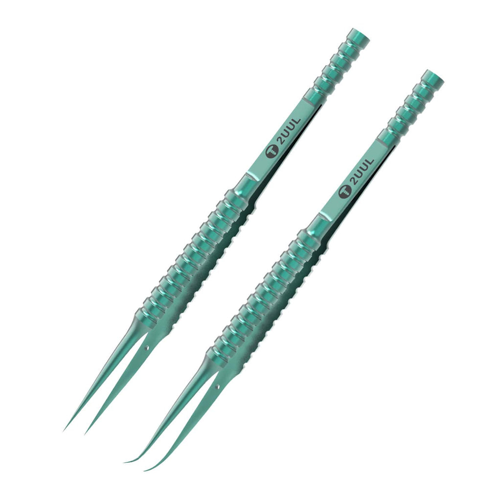 Pinset 2uul Titanium Green T101 Lurus / T202 Bengkok Titanium Green / pinset 2uul titanium / Pinset 