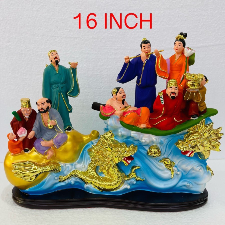patung delapan dewa / pat sian / 8 dewa  - 16 inch - fiber