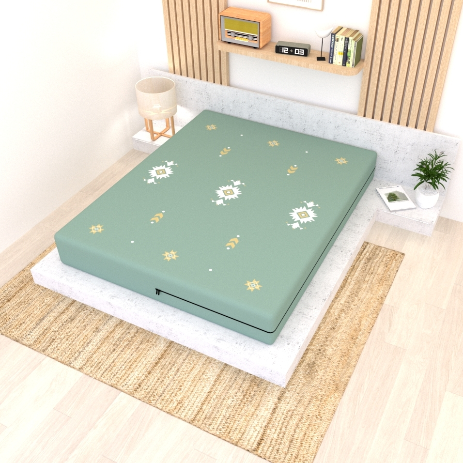 Sarung Busa Resleting - 140x200x20 - Koleksi Sarung Kasur Busa Resleting Tinggi 20