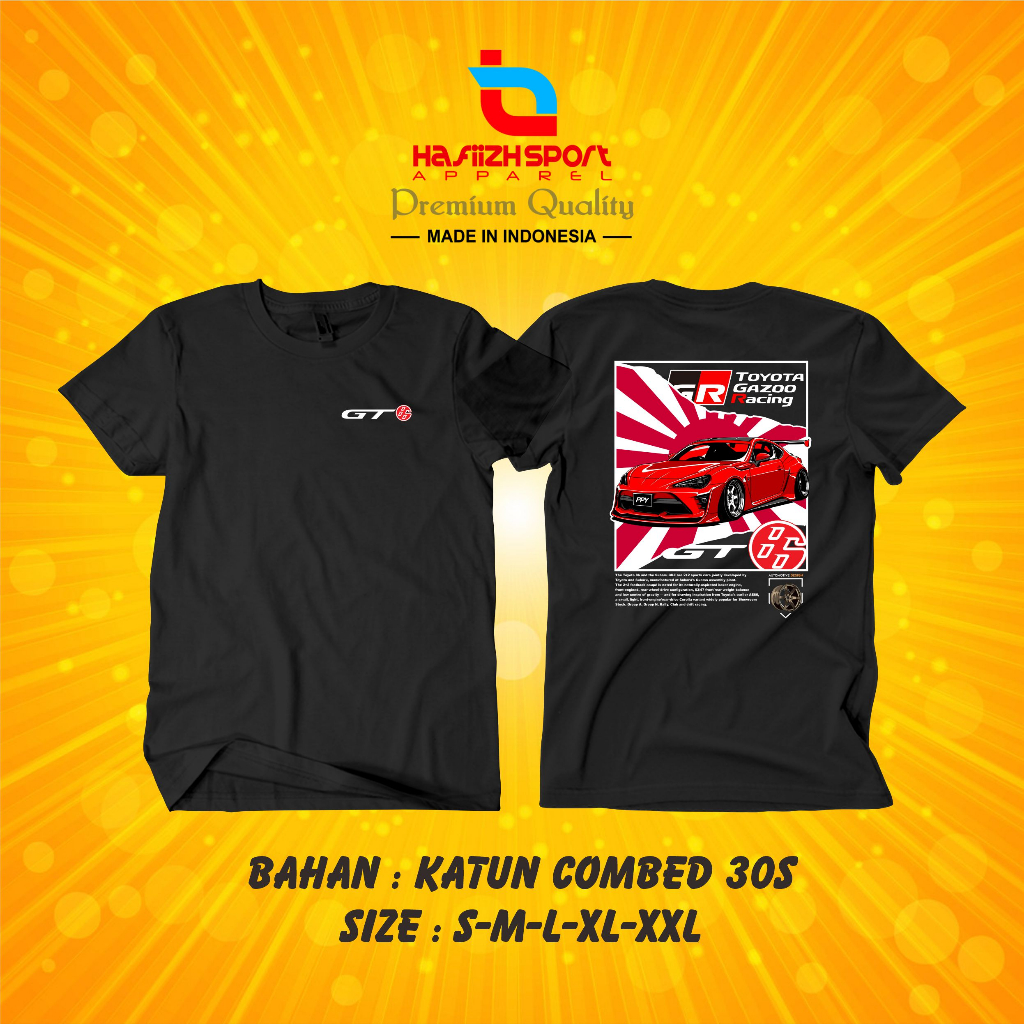 KAOS BAJU TOYOTA GT 86 GR TOYOTA GAZOO RACING PREMIUM