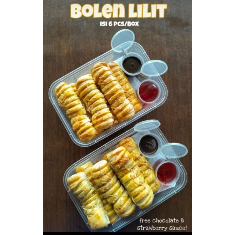 

RK12 BOLEN LILIT (ISI 6 PCS/BOX) FREE STRAWBERRY SAUCE & CHOCOLATE