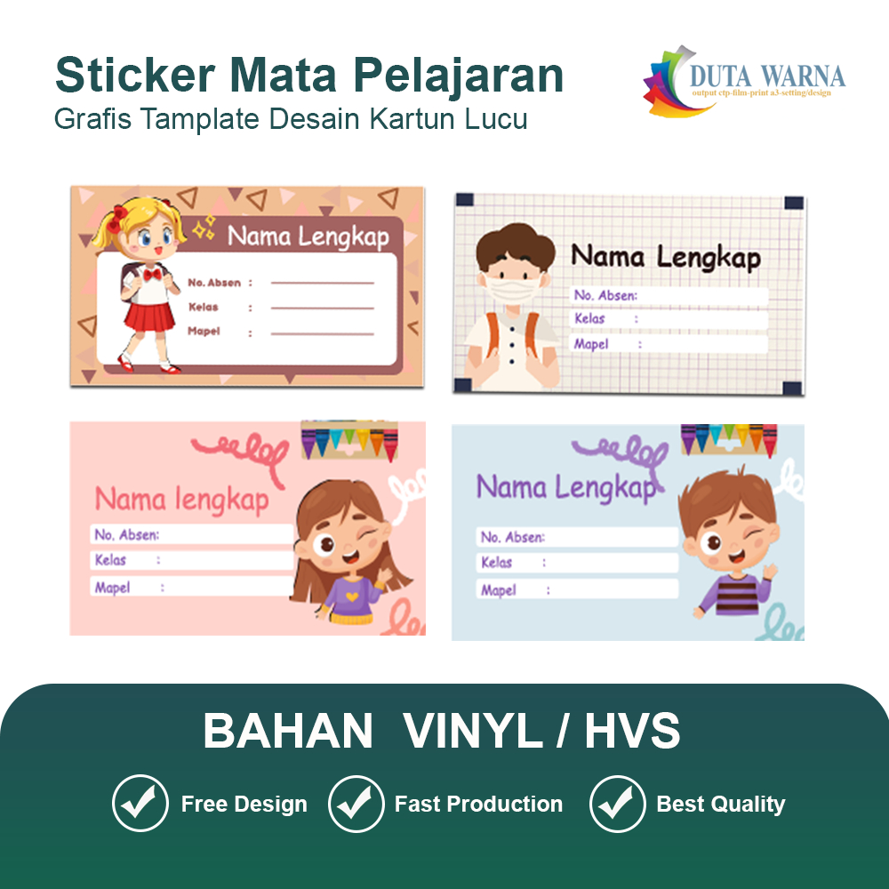 

STIKER MATA PELAJARAN LUCU / STIKER MAPEL / STIKER VINYL