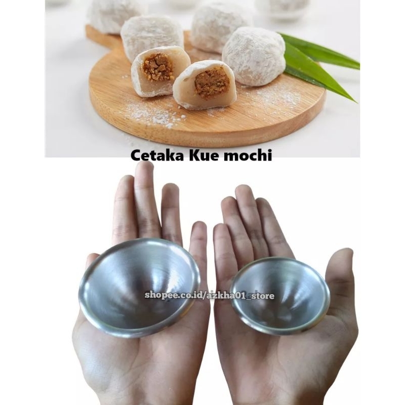 12 Pcs Cetakan Kue Mochi / Loyang Kue Setengah Lingkaran / Cetakan Kue Almunium