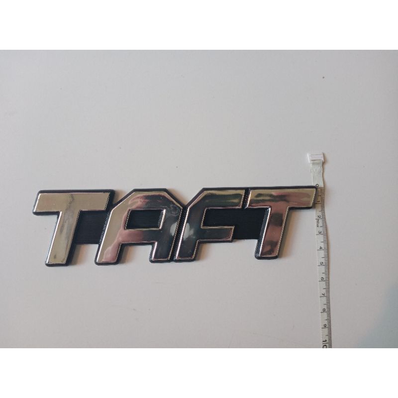 EMBLEM LOGO STIKER TULISAN TAFT SAMPING WARNA CHROME
