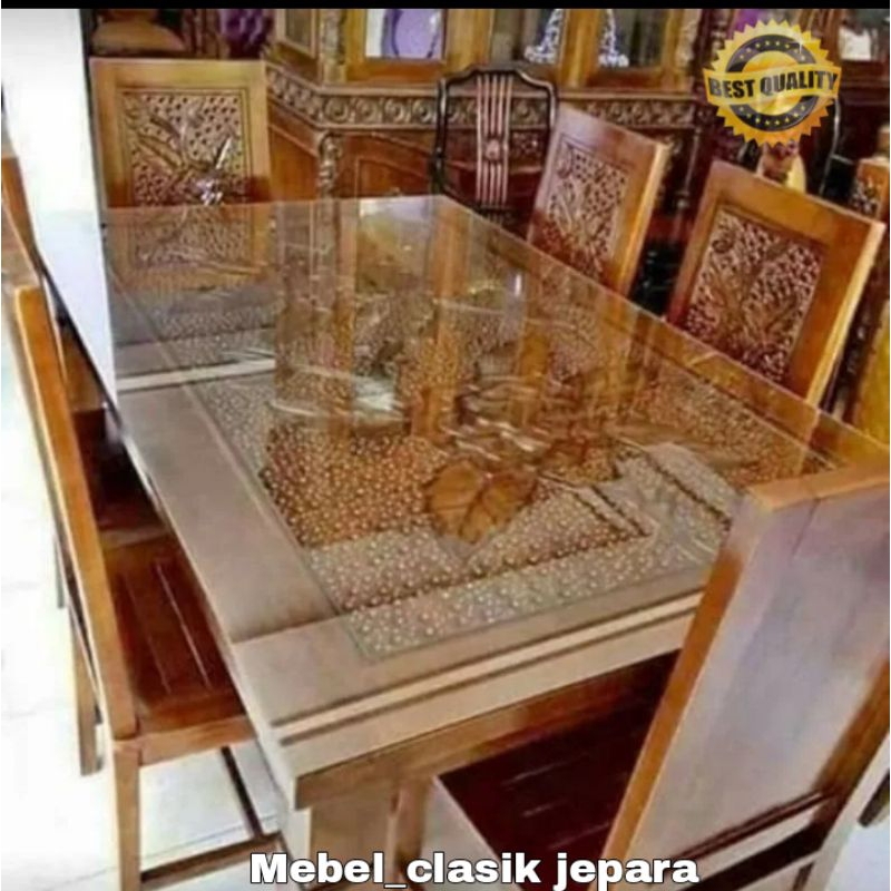 TERLARIS Meja makan minimalis kayu jati/meja makan jati asli jepara