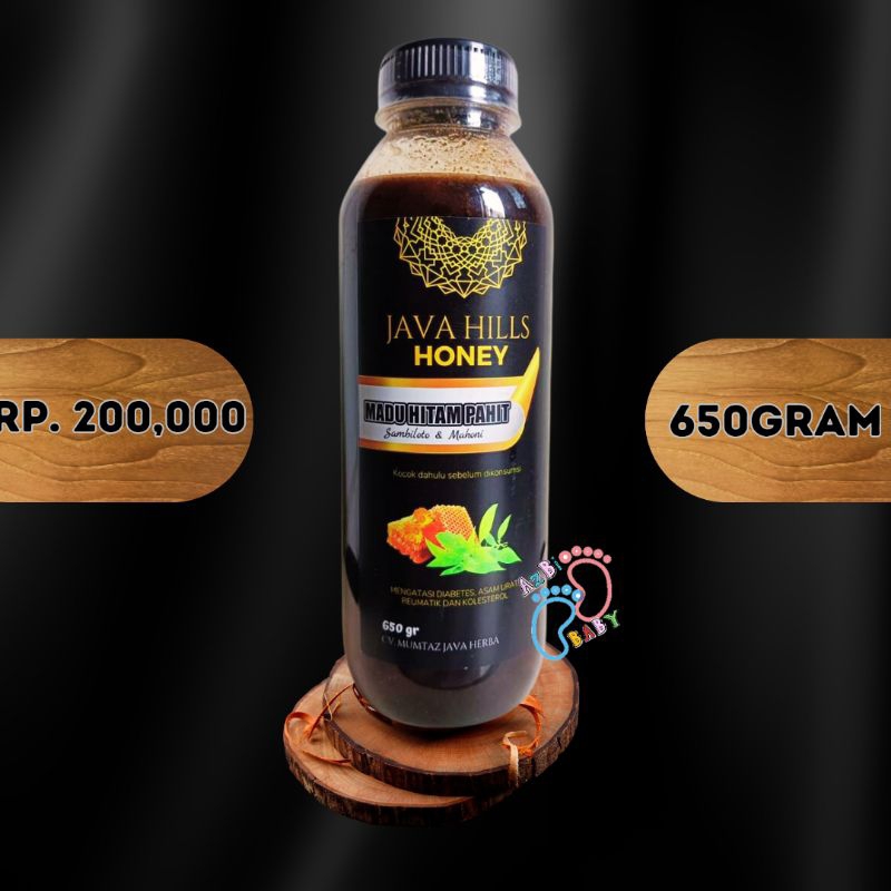 

Madu Hitam Pahit Mahoni Sambiloto Atasi Kolesterol Gula Darah Diabtes Raw Honey Herbal 650gr