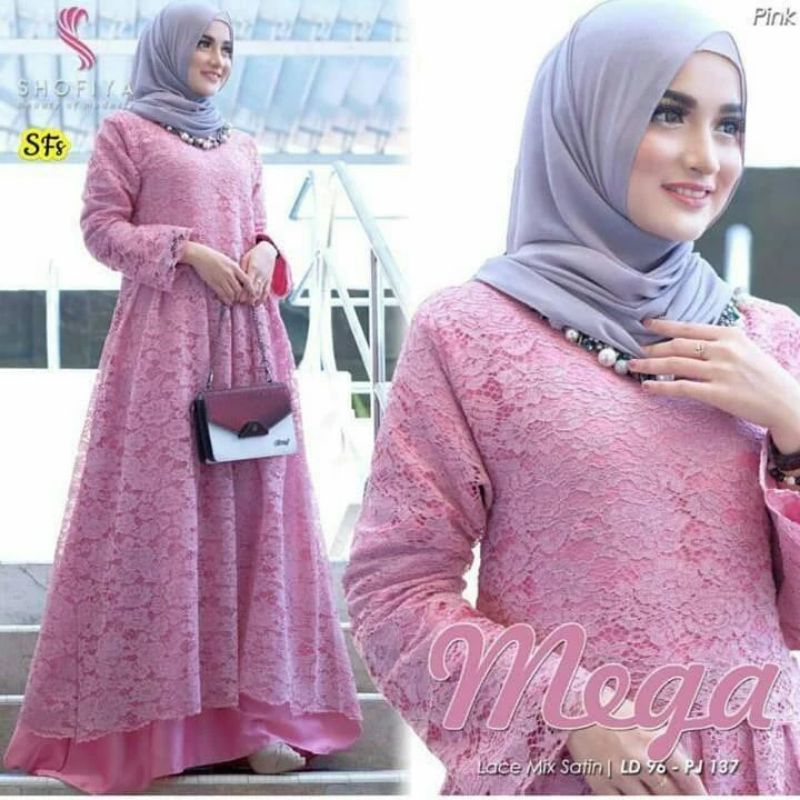 mega lace dress muslim terbaru baju gamis terkinian baju gamis pesta baju gamis model terbaru baju g